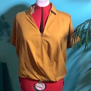 NWT LOFT Mustard Blouse Size Small